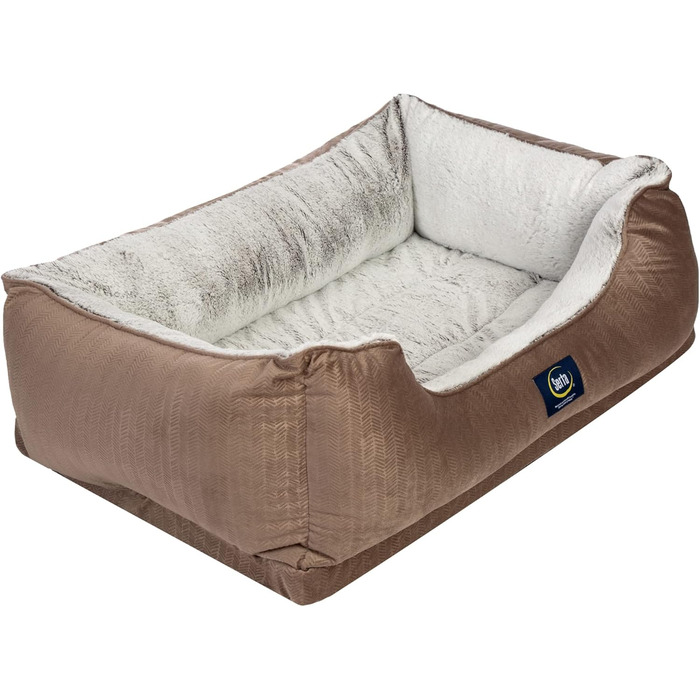 Ортопедичне ліжко для собак Serta Cuddler (велике), 86 x 61 x 25 см, шоколадно-коричневе