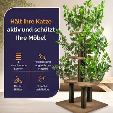 Котячий будиночок-крісло 160 см – стабільний котячий будиночок з змінними подушками – для великих котів – сучасний та декоративний