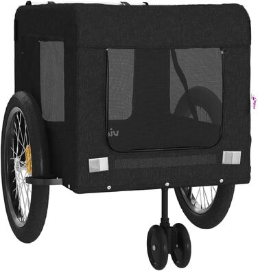 Причіп для собак Fasba: міцний, з відбивачами та прапором, для собак та котів, чорний, 135 x 68,5 x 73,5 см