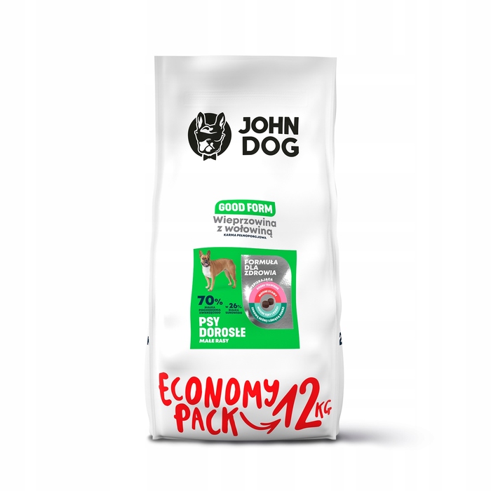 Сухий корм для собак John Dog зі свининою, беззерновий, гіпоалергенний, 12 кг