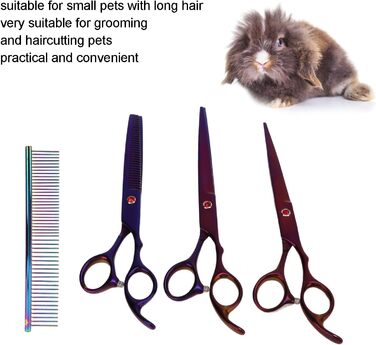 Професійний набір ножиць для грумінгу собак, 5 шт., 17.8 см, нержавіюча сталь
