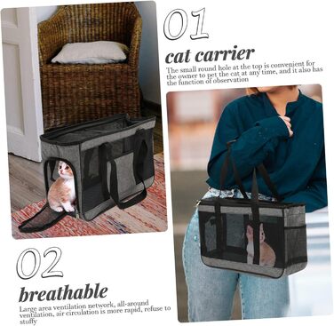 Транспортна сумка для тварин Cosmevivi: переноска для котів та собак, дихаюча, з оксфордської тканини