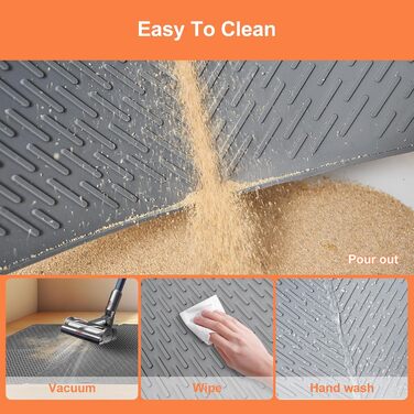 Килимок для котячого туалету Odoland, 2 шт., 71 x 51 см, сірий, силіконовий, вологостійкий