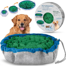 PET ARENA килимок для нюхання собак - інтелектуальна іграшка для собак, зелений, регульований розмір, миється