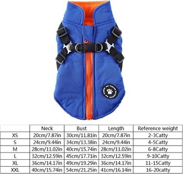 Теплий жилет для собак з шлейкою, водонепроникна куртка з шлейкою та D-подібними кільцями, теплий жилет для собак, одяг для собак, середні та великі породи, зелений (синій, XL)