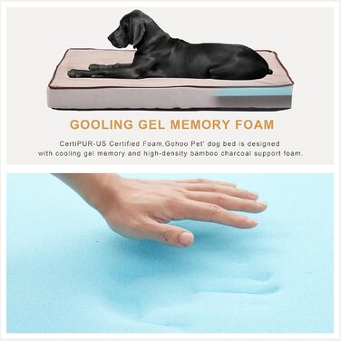 Ліжко для собак Memory Foam, розмір L, сіре