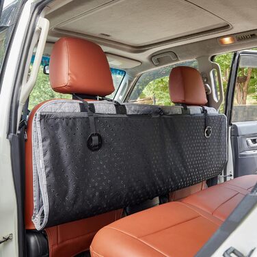 Автоматик для собак у машину 137x147 см, захист для заднього сидіння з кріпленням для ременя безпеки, водовідштовхуючий, стійкий до подряпин, сірий