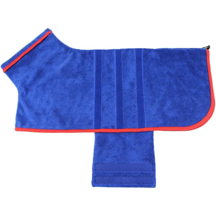 Рушник для собак з мікрофібри з застібкою-липучкою, швидковисихаючий, теплий, вбираючий, для собак та котів (L, блакитний)