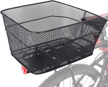 Металевий велосипедний кошик заднього кріплення BINOTHINK – великий, стабільний, з аксесуарами для встановлення. Підходить для собак, покупок, пікніків та шкільних рюкзаків.