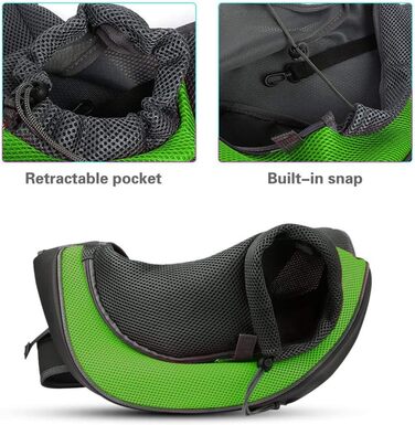 Транспортувальна сумка-переноска для собак, котів, цуценят, 2.5 кг, зелена