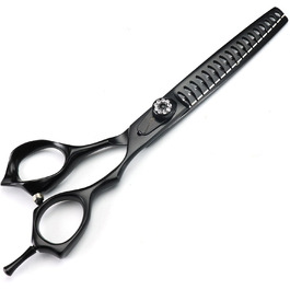 Професійна японська ножиця для грумінгу собак 7 дюймів (440C сталь) + фінішна ножиця, чорний костюм