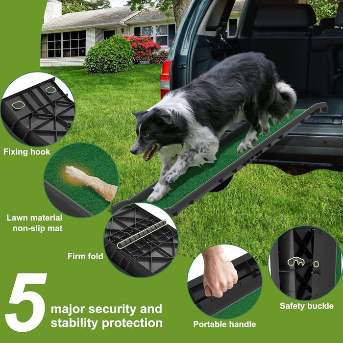 Рампа для собак Hunderampe Klappbar: антиковзка, до 90 кг, 156x40 см, для SUV, великих та маленьких тварин