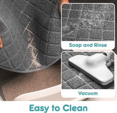 Килимок для котячого туалету Conlun Katzenklo Matte, сірий/чорний, 89x58/119x89 см, сітка для контролю розсипання, вологостійкий