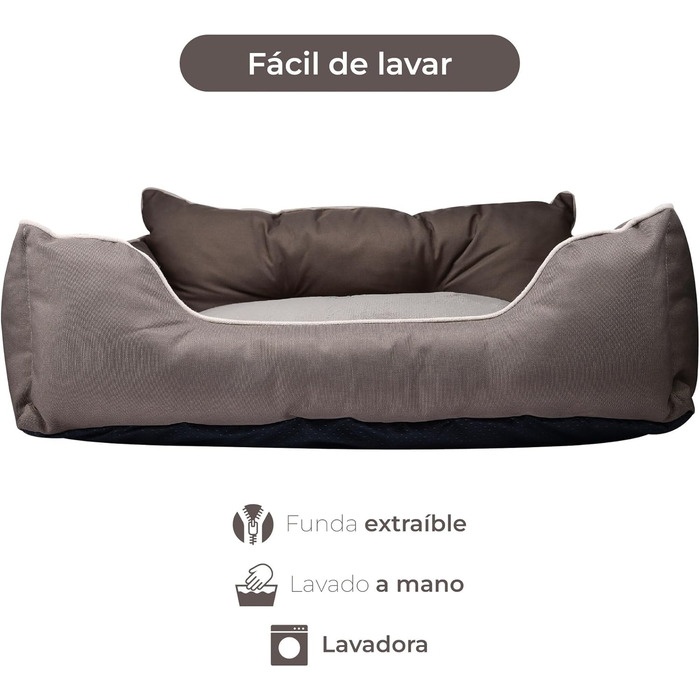 Ляжка для собак United Colors of Benetton, M, коричнева, 75 см, поліестер, ергономічна, для середніх собак