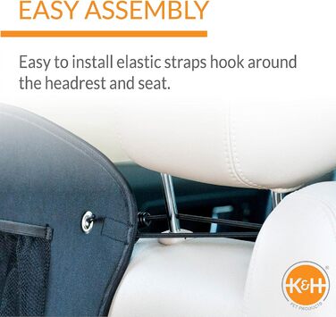 Сітчаста бар'єра для собак K&H Pet Products: безпека та комфорт у подорожах, чорна, 58 x 61 см