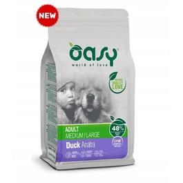 Корм для дорослих собак Oasy DUCK Anatra з качкою, M/L, 12 кг