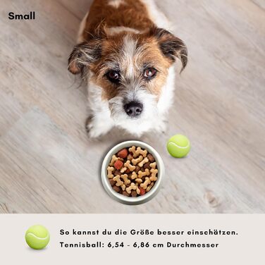 Керамічна годівниця для собак hej.mo | Діаметр 16 см, об'єм 0.9 л | Міцна, миється в посудомийній машині, стійка до подряпин та укусів | Для маленьких та середніх собак (Крем)