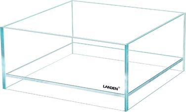 Акваріум LANDEN 45P 38 л безрамковий, ультрапрозоре скло, 45×30×30 см, товщина 5 мм, з нано-підкладкою