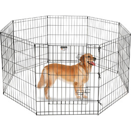 Складаний металевий вольєр Petmaker з дверцятами, 8 панелей 61×76 см, для собак, котів та дрібних тварин, для дому та вулиці
