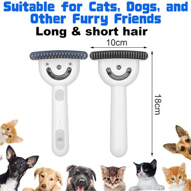 Парова щітка для собак та котів, 2-в-1 з UV-стерилізацією, для вичісування ворсу та підшерстка