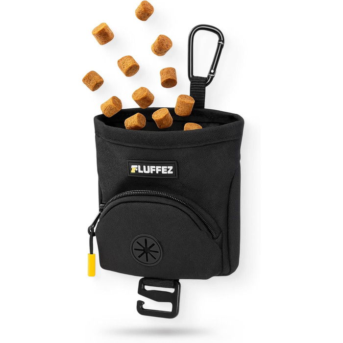 Сумка для ласощів для собак з дозатором кульок – Магнітна застібка, карабін та липучка – Компактна сумочка для цукерок для собак – Ідеально для дресирування та прогулянок