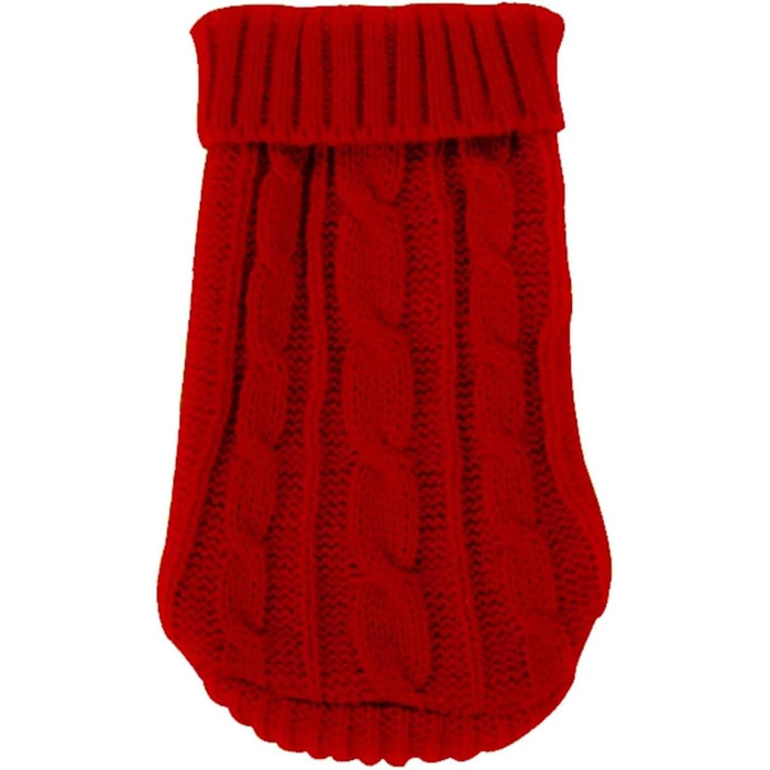 Зимовий пуловер для собак, теплий одяг для маленьких собак, цуценят, котів. В'язаний пуловер для джек-рассел, чихуахуа, шнауцер. Костюми для собак (зелений, розмір S (8) 2–2,5 кг, зелений (XXS(4) 0.5-1.5 кг, червоний)