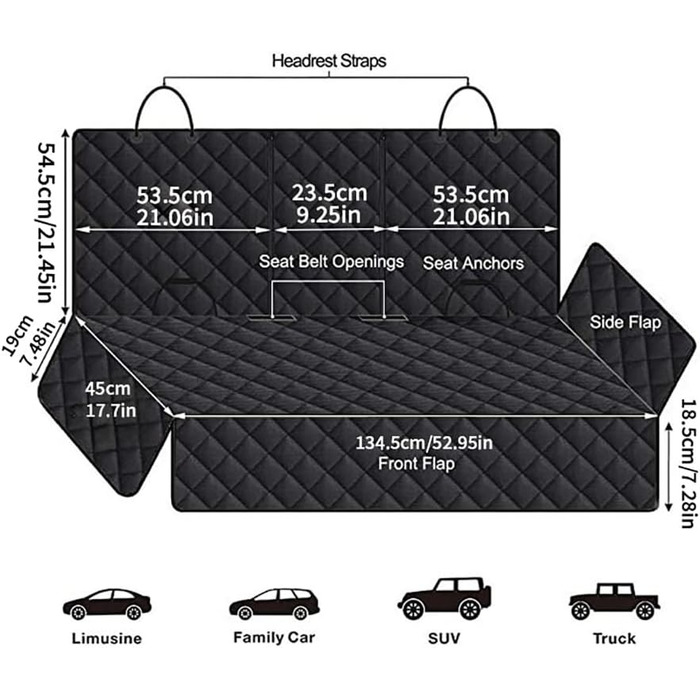 Накладка на заднє сидіння авто для собак Volvo XC90 SUV (2015-2023), захист від подряпин, коврик у багажник