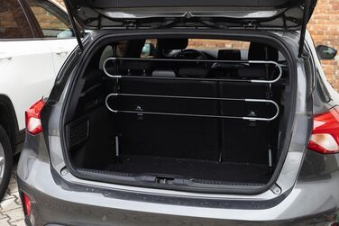 Сітка для багажника для собак, регульована за висотою та шириною, безпечна для транспортування, міцна металева сітка, підходить для SUV, універсалів та хетчбеків