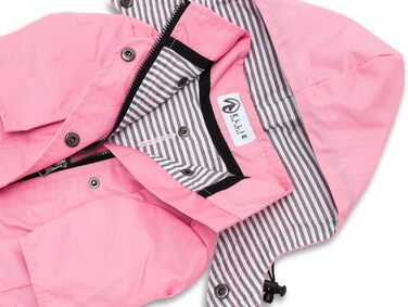 Дощовик для собак Ellie Dog Wear з блискавкою, кишенями та світловідбивачами, знімний капюшон, розмір M, преміум якість