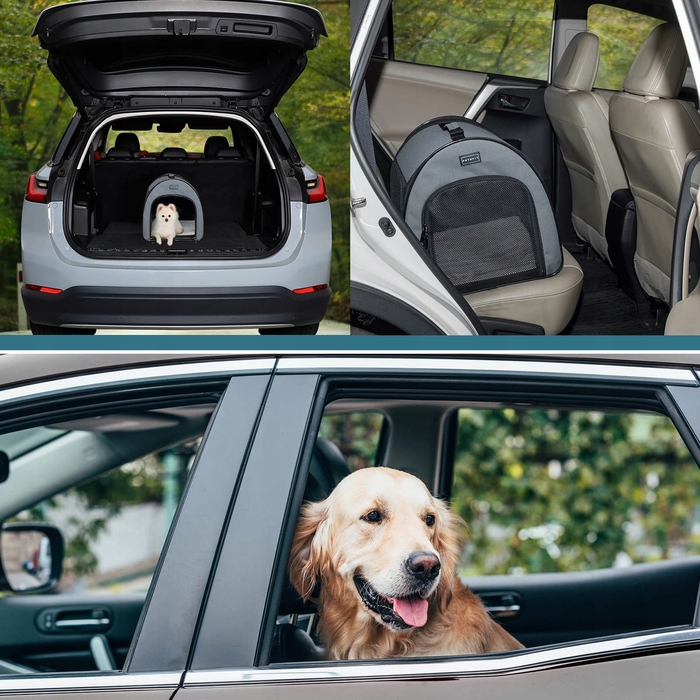 Складаний переноска PETSFIT для собак, котів та кроликів, сіра