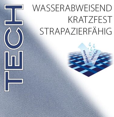 Ортопедичне ліжко для собак великих порід Ferplast: м'яка, водонепроникна лежанка з знімним чохлом, 110 x 70 x 8 см, сірий колір