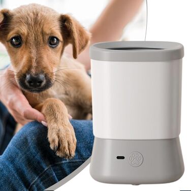 Автоматичний очищувач лап для собак | Вологостійкий, 2 швидкості, аксесуари для догляду, подорожей, кемпінгу, піших прогулянок | Сірий