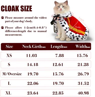 Розкішна мантія Lovelyhop для котів та собак на Halloween, королівський костюм (XS, індиго)