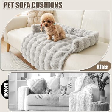 М'яке ліжко для собак та котів, лежанка-софа з бортиком, 75x75 см, темно-сірий колір