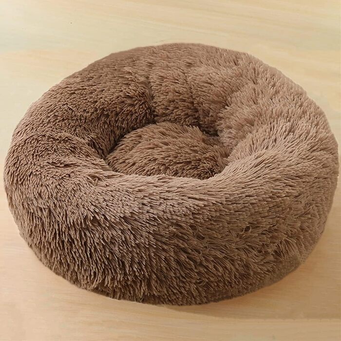 Ортопедична подушка для собак середніх порід, м'яка та зручна, 50 см, колір кавовий. Підходить для собак та котів. Легко миється.