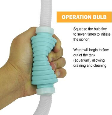 Сифон для очищення акваріумного ґрунту TERA PUMP, ручна помпа, 3 м, BPA-free, набір 2 шт.
