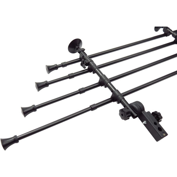 Гілка-перегородка для автомобіля OSYO | Безпечна перегородка для собак у багажнику | Сталевий каркас, чорна, H: 32-53см, L: 82-140см