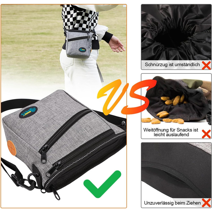 Сумка для ласощів Ownpets для собак, сумка для дресирування, зручна та функціональна, сіра