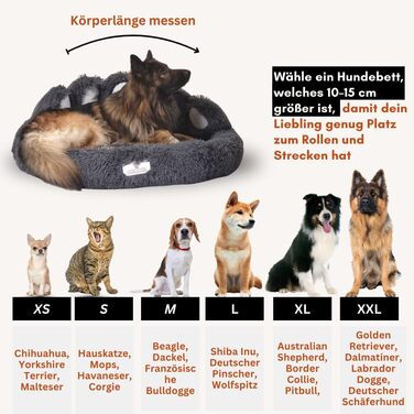 Кругле ліжко для собак та котів Pfoten&nasen® Wolke 7, бежеве, XS (55 см) – м'яке, знімний чохол, для маленьких тварин