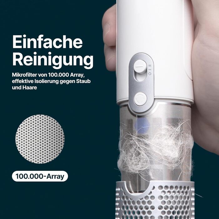 Neakasa F1 - портативний фен для собак, сушарка для тварин, тиха, з регулюванням швидкості та 3 насадками (білий)