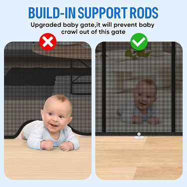 Захист для дверей MYPIN, висувний, 0-140 см - сітка для собак, дітей, для дому та вулиці, чорний