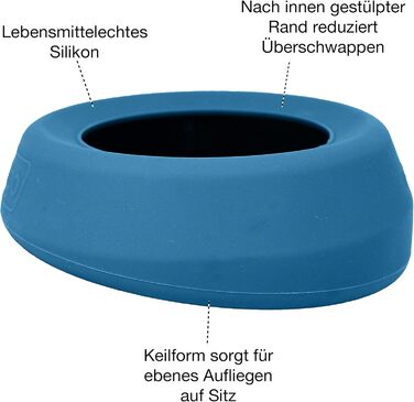 Kurgo Splash Free Wander: Миска для води для собак, 0.7 л, блакитна, витокозахисна, для подорожей