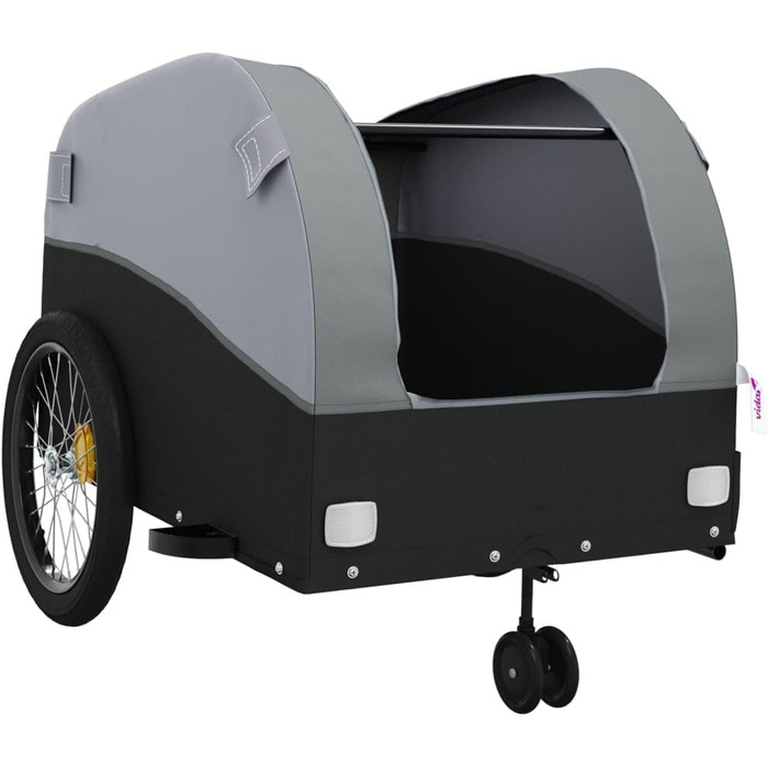 Причіп для велосипеда, вантажний, чорний та сірий, 45 кг, для покупок, подорожей, велосипедних прогулянок