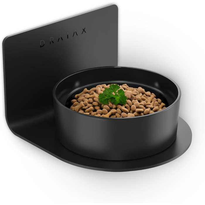 Настінна годівниця для котів та собак DRAIAX ElegantFeed S з кераміки, біла