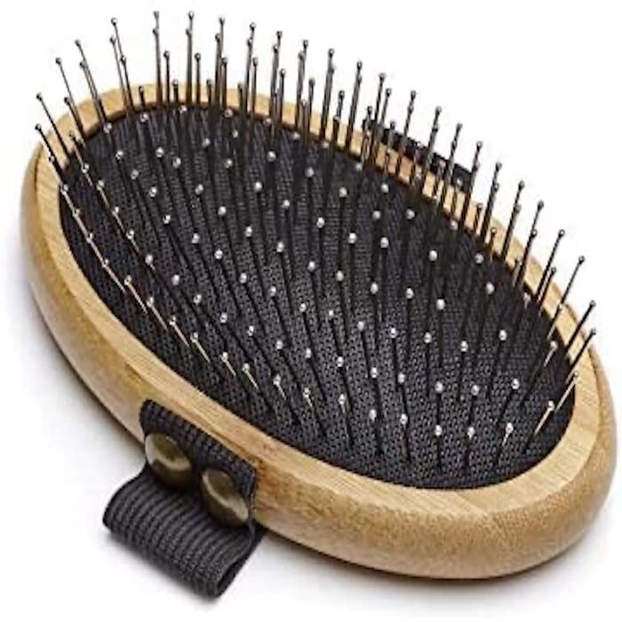 Щітка для грумінгу тварин Mikki 6280002 з бамбука з кульковими насадками, для собак та котів, 95 г