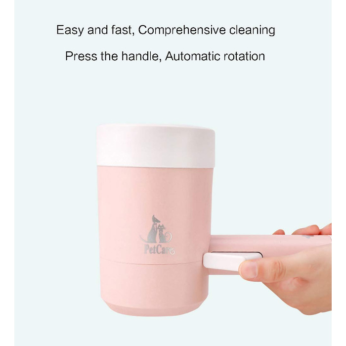 Миска для миття лап собакам Pet Clean, силіконова мийка для лап, щітка для лап, мийка для собак, портативна щітка для чищення тварин, мийка для лап собак і котів (рожева)