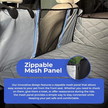 Захист для автокрісла для собак 4Knines з жорсткою основою – водовідштовхувальний, для автомобілів, SUV, вантажівок – з захистом дверей, запатентовано