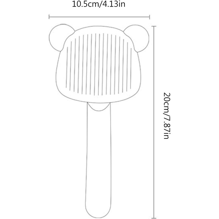 Самоочищувана щітка для вичісування шерсті у формі ведмедика. Покращує кровообіг, легко чиститься. Підходить для всіх типів шерсті, котів та собак з довгою шерстю. Зелена.