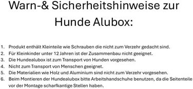 Транспортна переноска для собак DOGHEAD Ecoline, 70x60x50 см, алюмінієва, чорний/срібний колір
