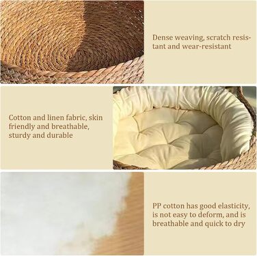 Кігтеточка-гніздо для котів Obelunrp, 43 см, круг, з м'яким подушкою, стійка до подряпин, для дому, для кошенят та великих котів